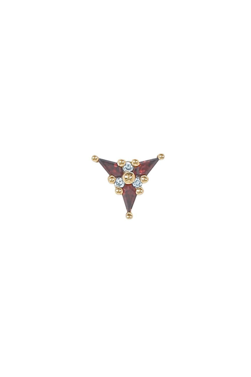Garnet Mini Asteria End-YELLOW GOLD-JEWELRYFINE JEWELPIERCING-BVLA