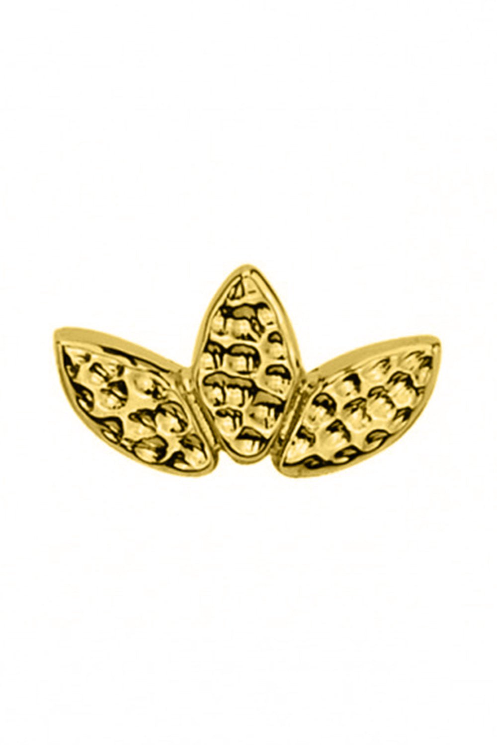 BVLA-Hammered Flat Marquis Fan-YELLOW GOLD
