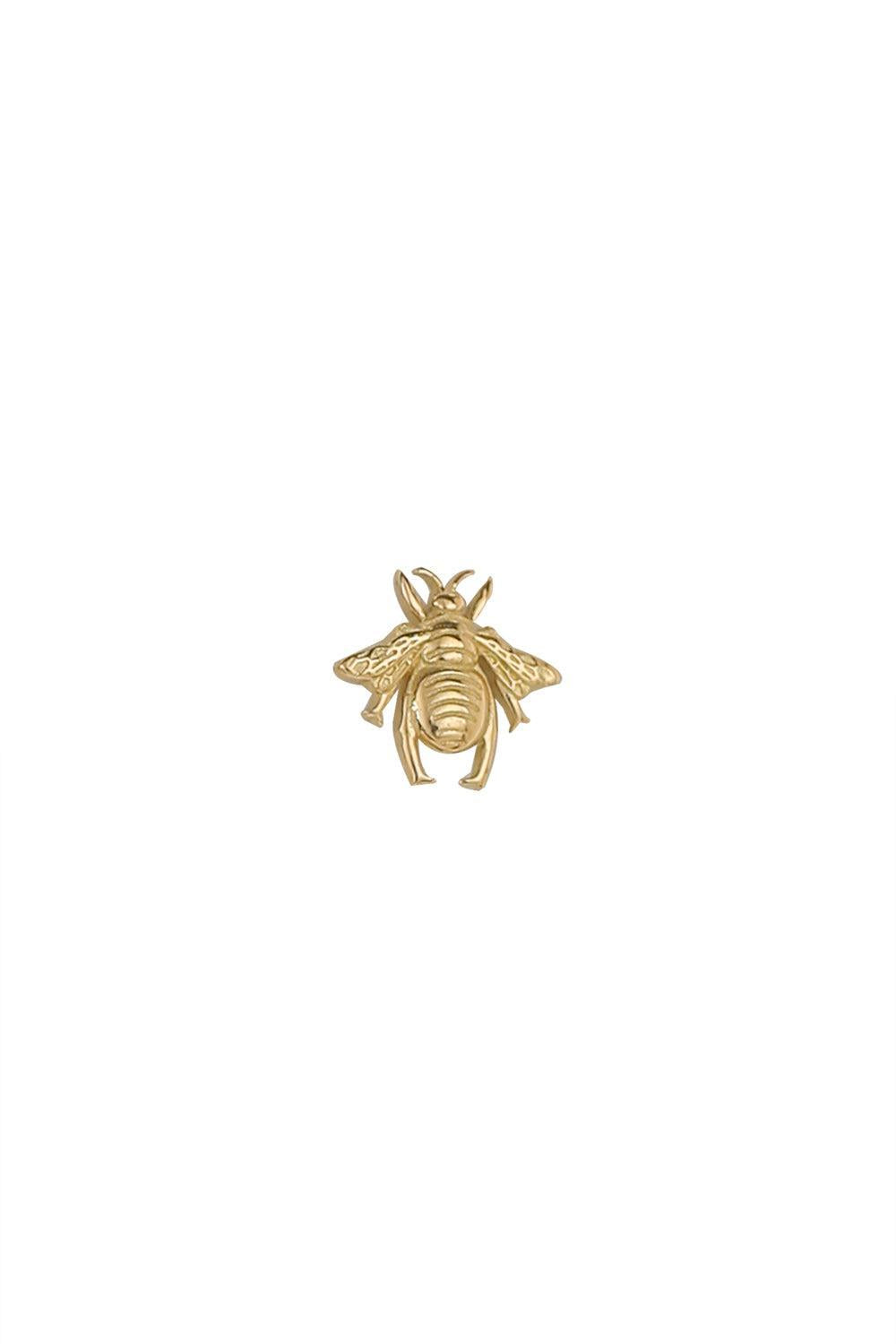 Tiny Bumblebee Ear Pin-YELLOW GOLD-JEWELRYFINE JEWELPIERCING-BVLA