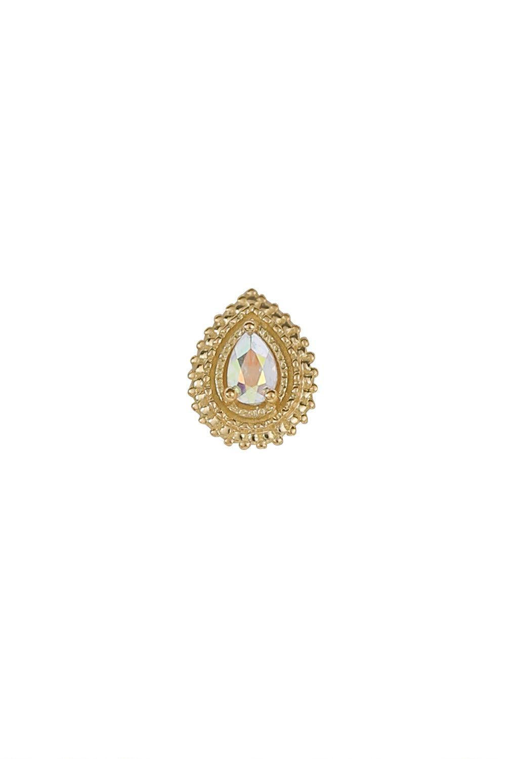 Tiny Topaz Afghan Ear Pin-YELLOW GOLD-JEWELRYFINE JEWELPIERCING-BVLA