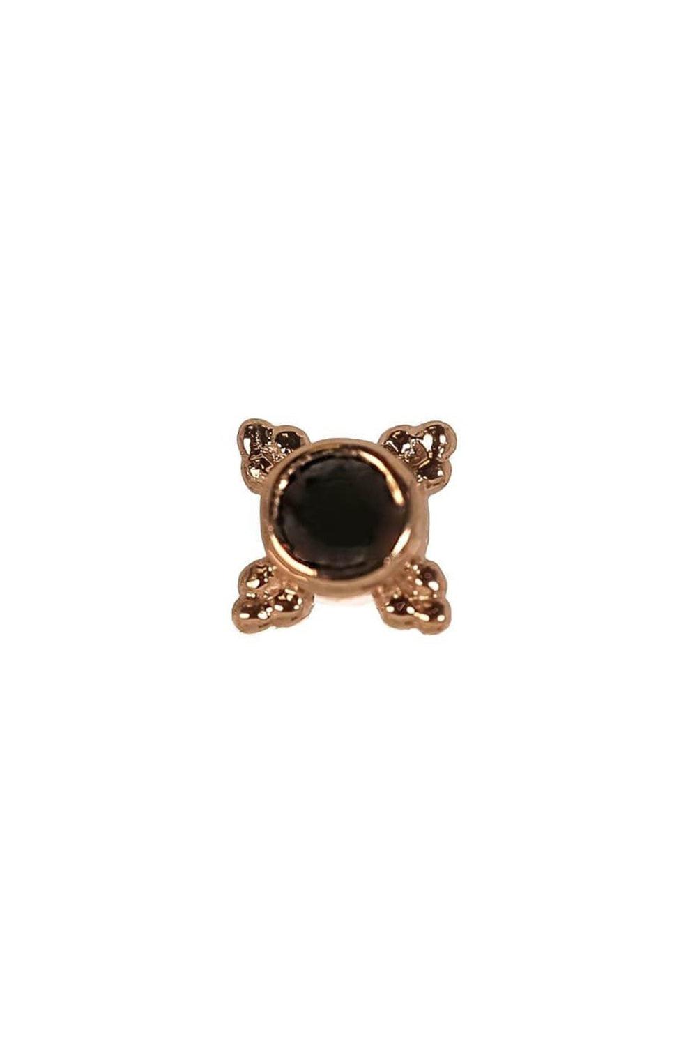 Mini Kandy Black Diamond Tri Stud - 25G-ROSE GOLD-JEWELRYFINE JEWELPIERCING-BVLA
