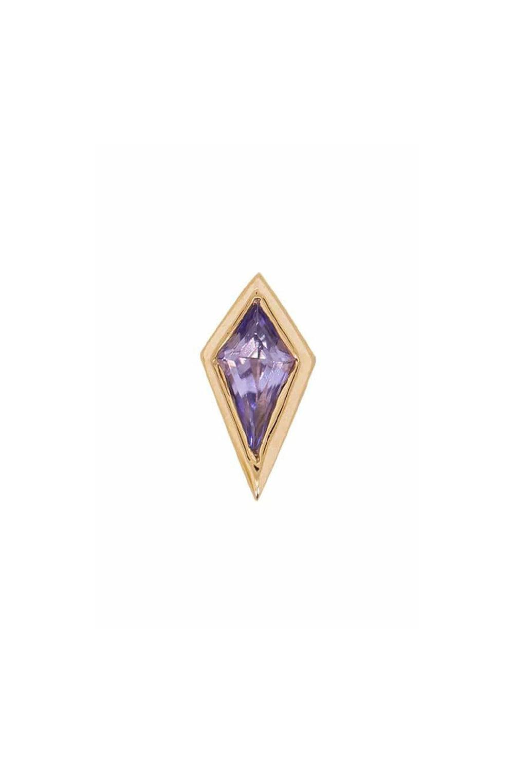 Tanzanite Kite Stud - 16G-ROSE GOLD-JEWELRYFINE JEWELPIERCING-BVLA
