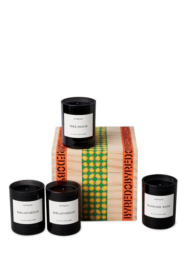 BYREDO-Wooden Box 4 Candles-LAMAISON
