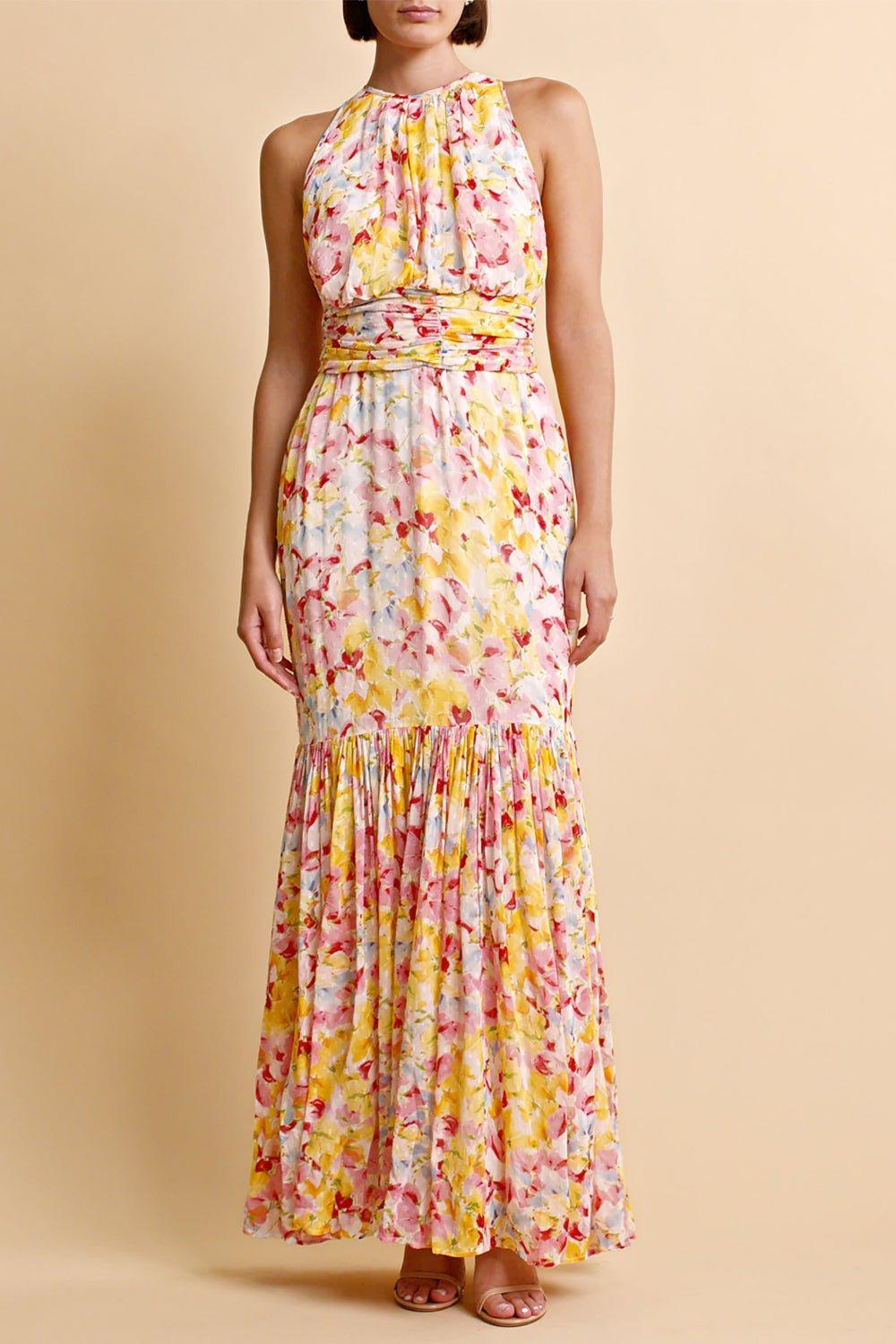 BYTIMO-Georgette Halterneck Dress-