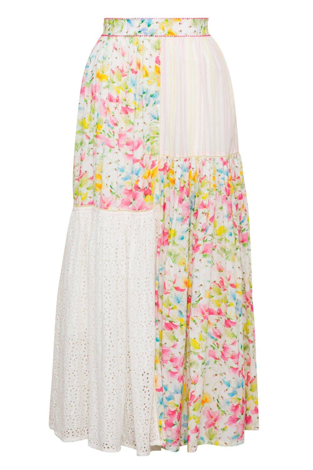 BYTIMO-Patchwork Maxi Skirt-