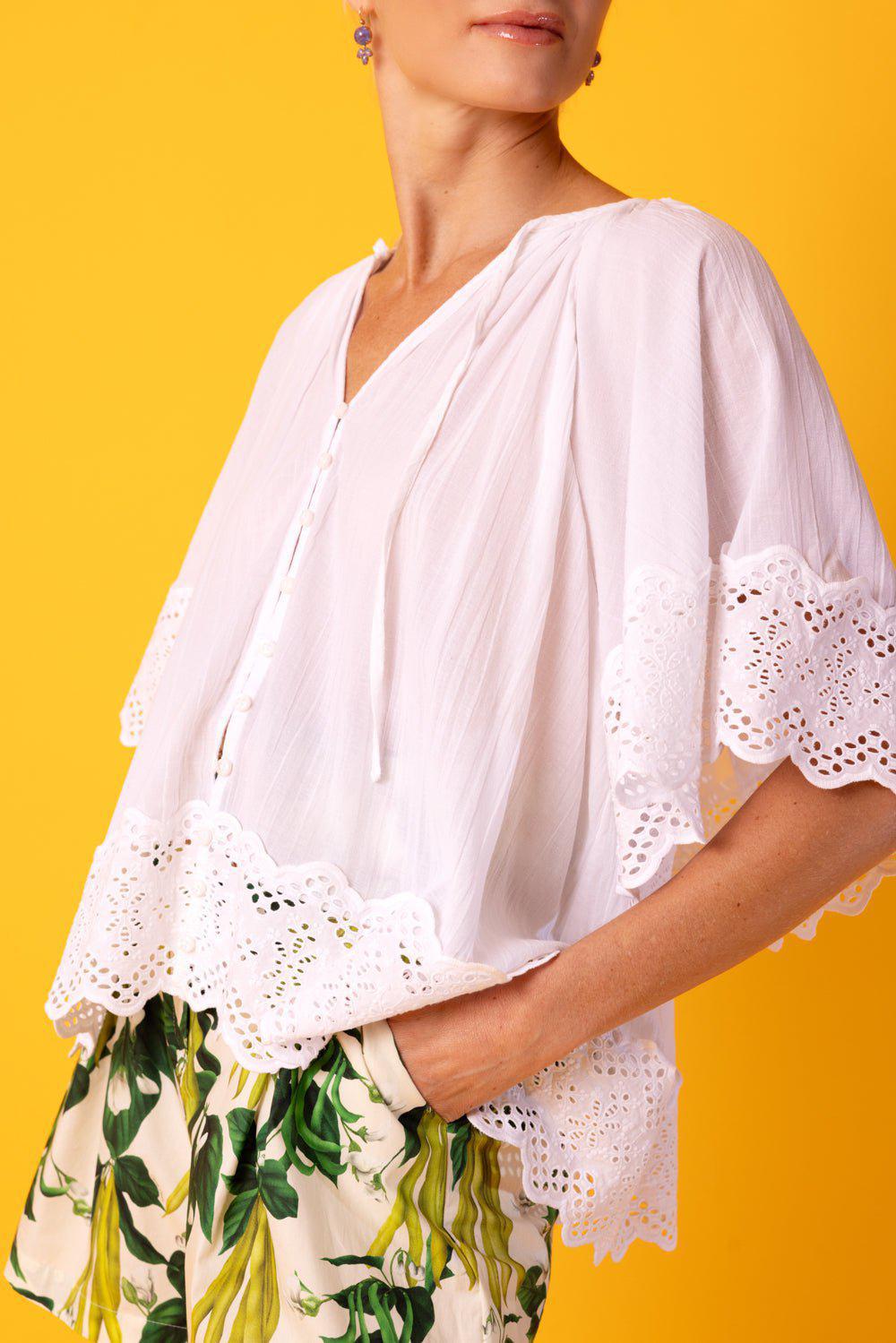 BYTIMO-Slub Flare Top-