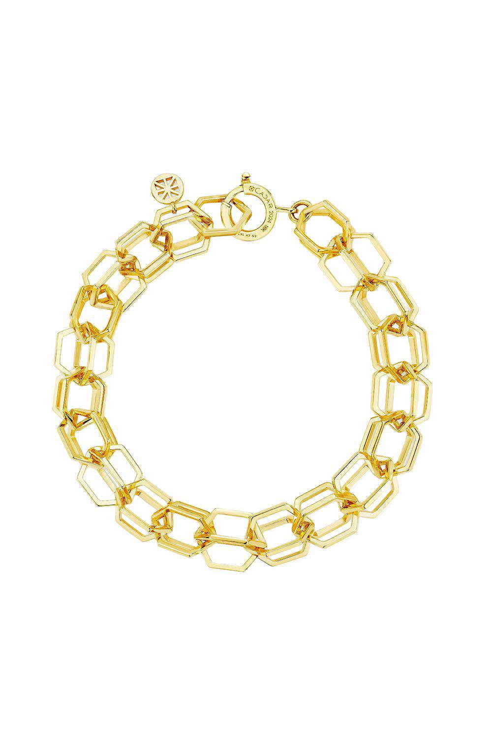 B Home Wide Link Bracelet-YELLOW GOLD-7-JEWELRYFINE JEWELBRACELET O-CADAR