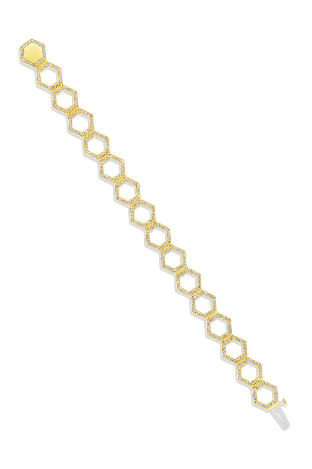 CADAR-B Home Diamond Hinge Bracelet-YELLOW GOLD