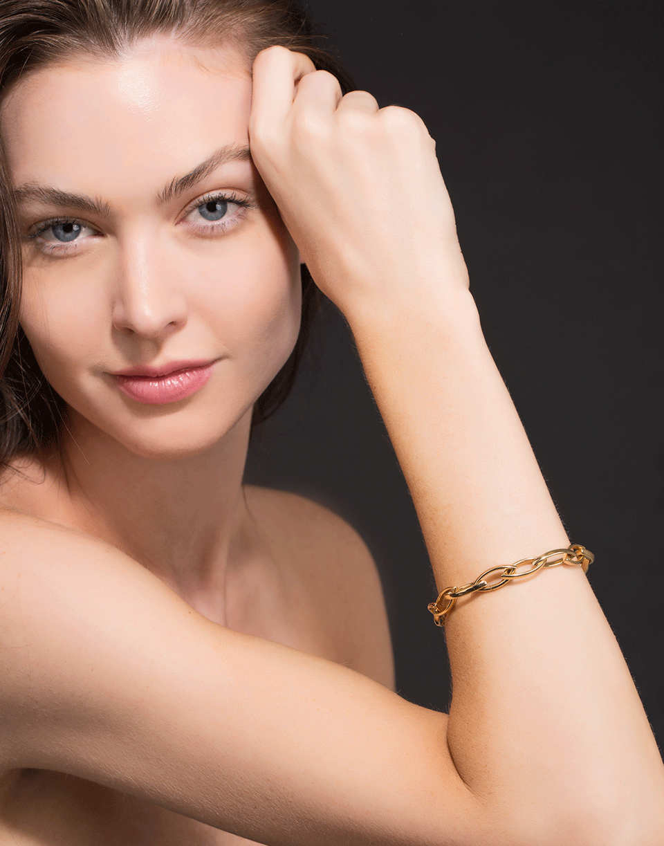 CADAR-Diamond Reflections Gold Link Bracelet-YELLOW GOLD