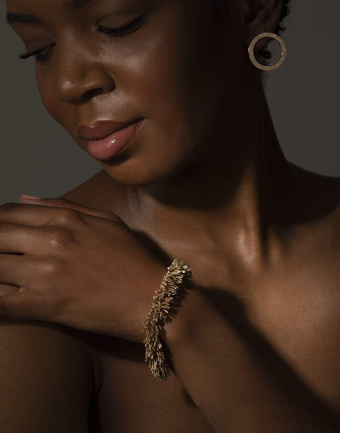 CADAR-Narrow Fur Bracelet-YELLOW GOLD