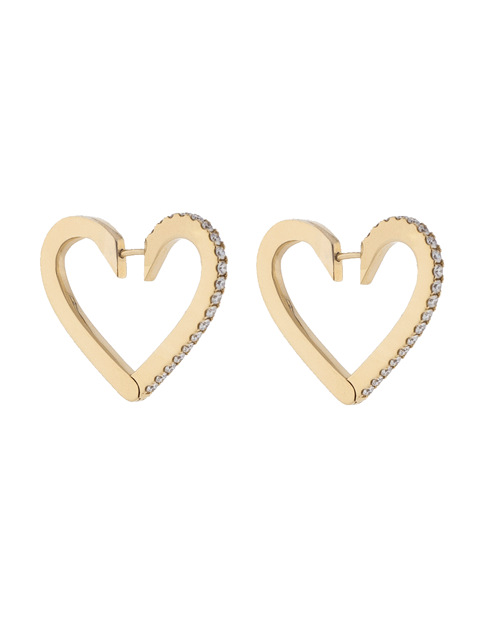 CADAR-Endless Medium Heart Earrings-ROSE GOLD