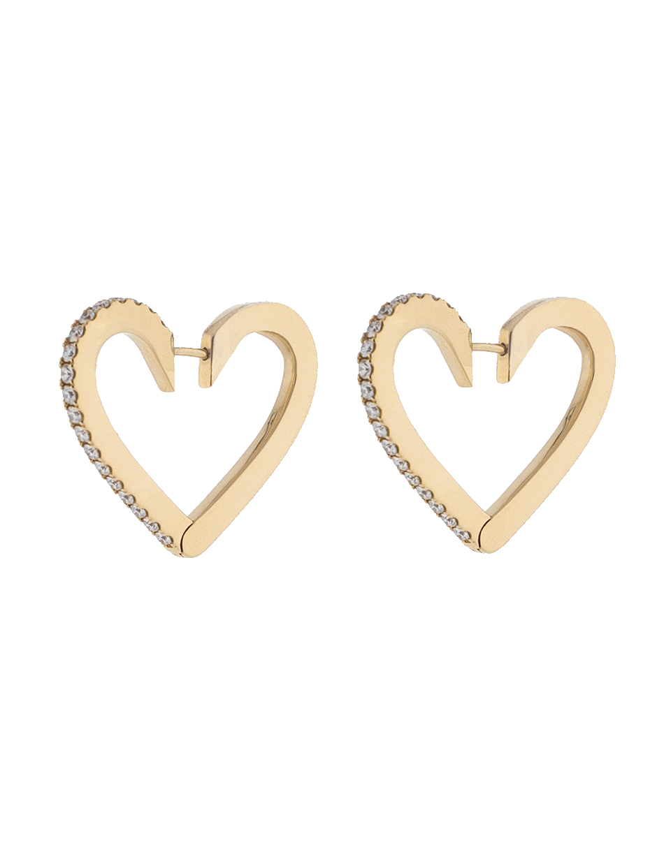 CADAR-Endless Medium Heart Earrings-ROSE GOLD