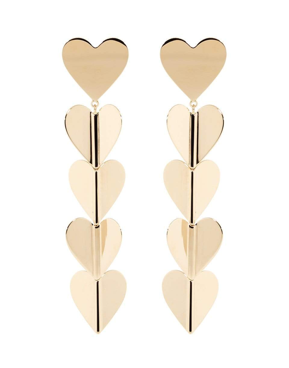 CADAR-Large Hearts Drop Earrings-ROSE GOLD