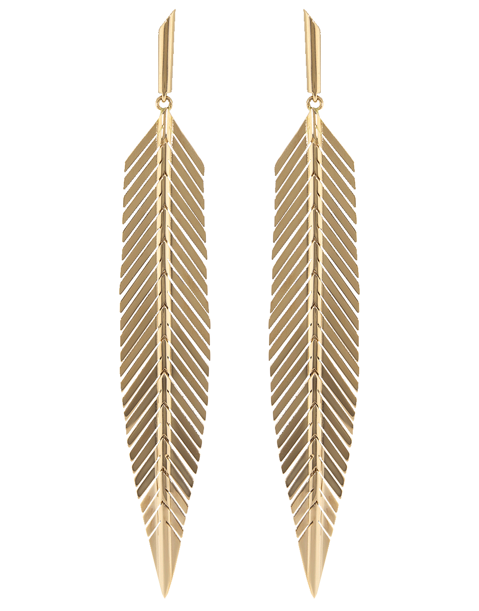 CADAR-Medium Feather Earrings-ROSE GOLD