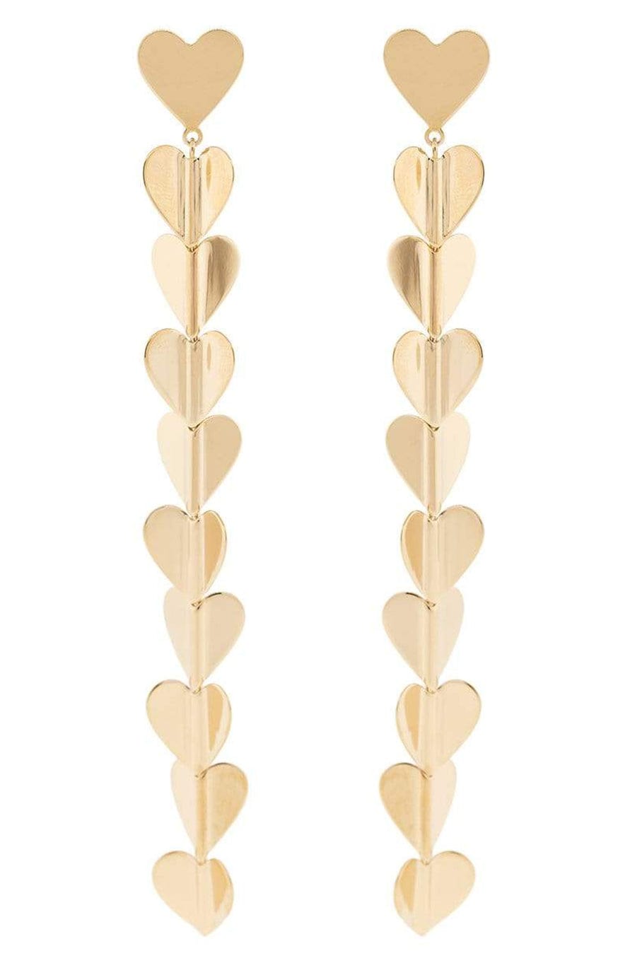 CADAR-Medium Hearts Drop Earrings-ROSE GOLD