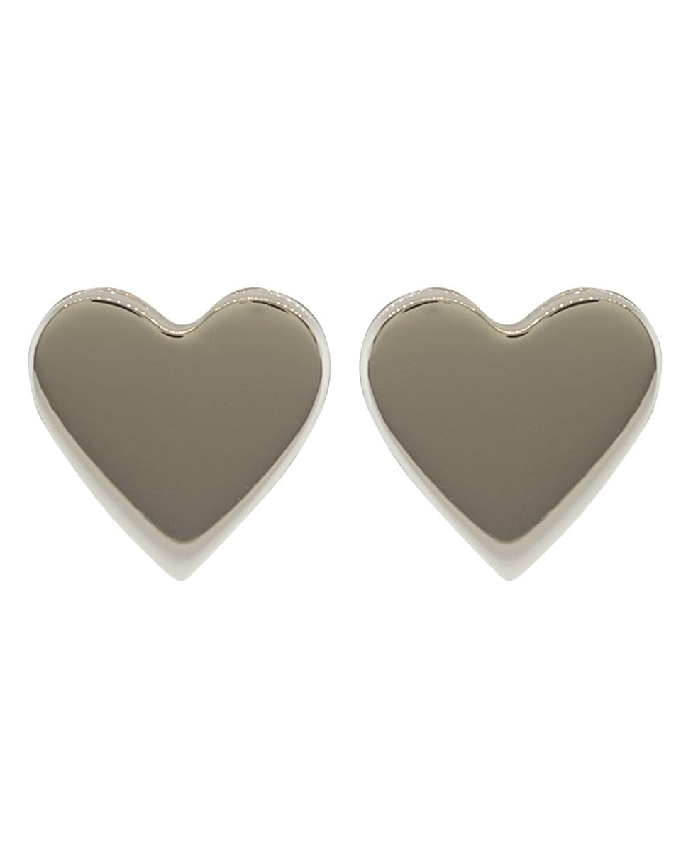 CADAR-Small Heart Studs-WHITE GOLD
