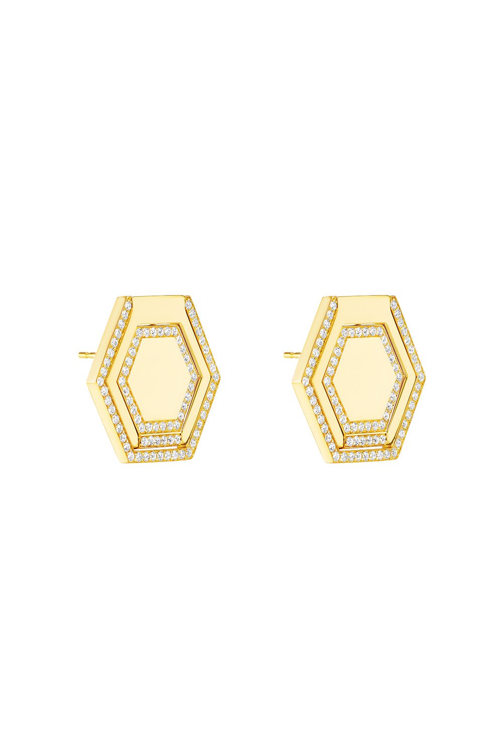 CADAR-B Home Convertible Earrings-YELLOW GOLD