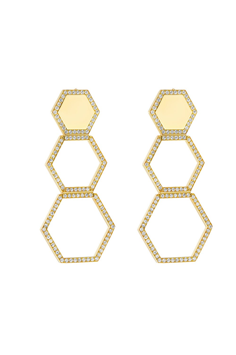 CADAR-B Home Convertible Earrings-YELLOW GOLD
