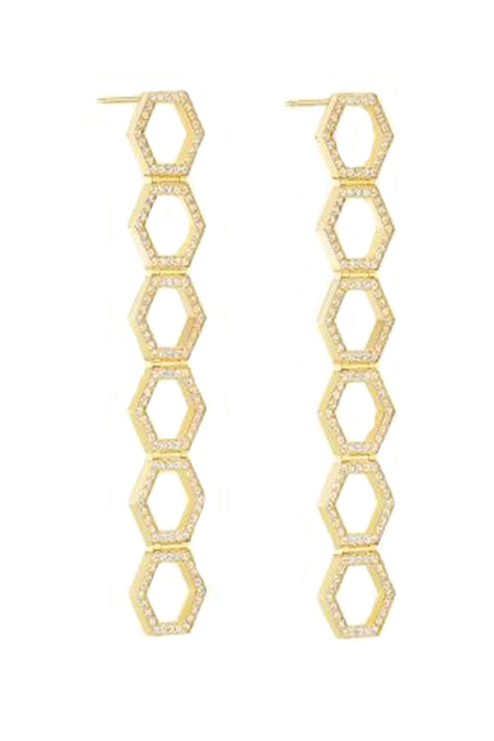CADAR-B Home Drop Earrings-YELLOW GOLD