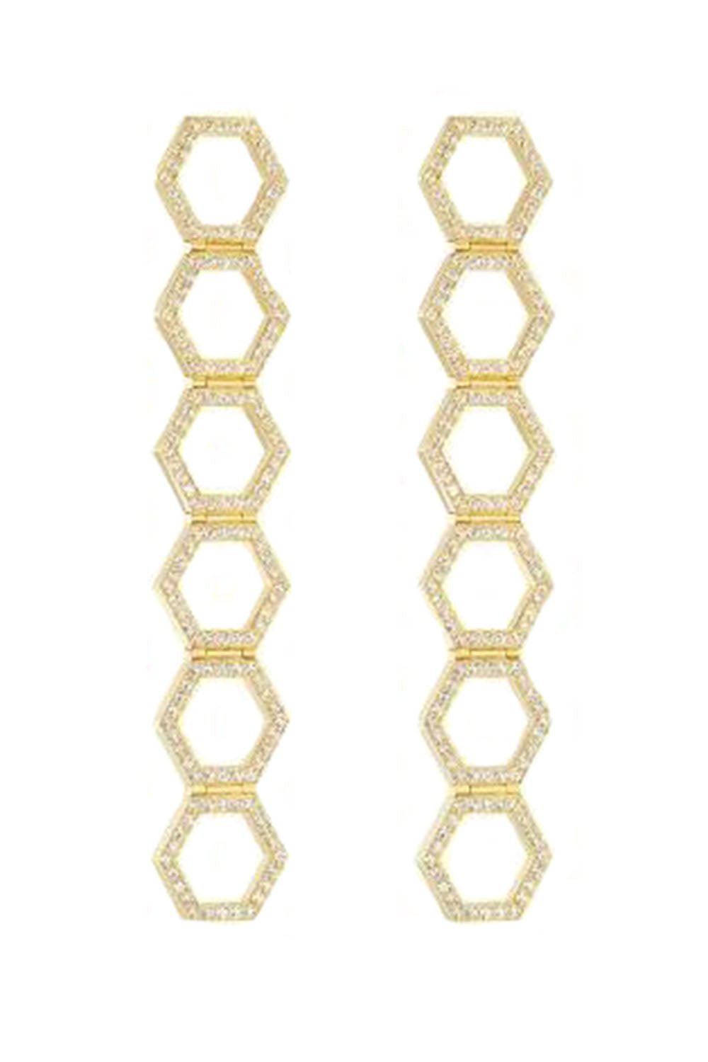 CADAR-B Home Drop Earrings-YELLOW GOLD