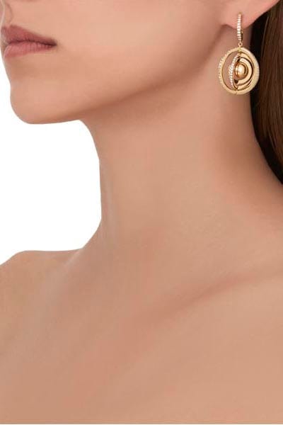 CADAR-Duality Earrings-YELLOW GOLD