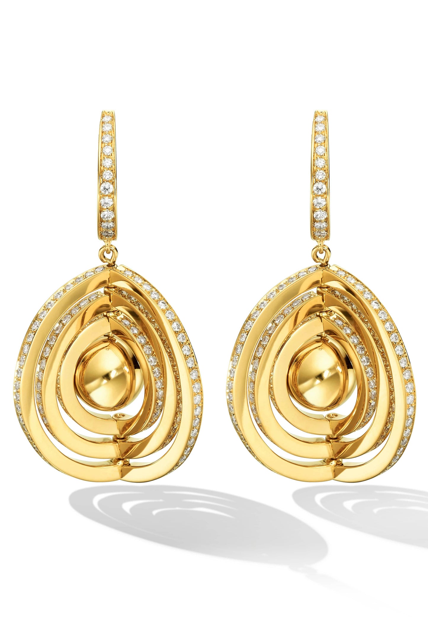 CADAR-Duality Earrings-YELLOW GOLD