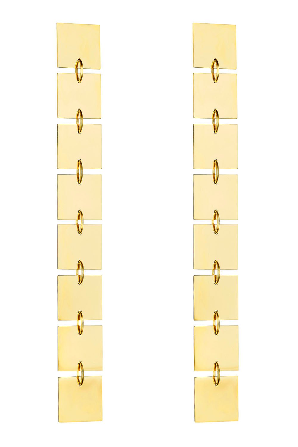 CADAR-Foundation Long Drop Earrings-YELLOW GOLD