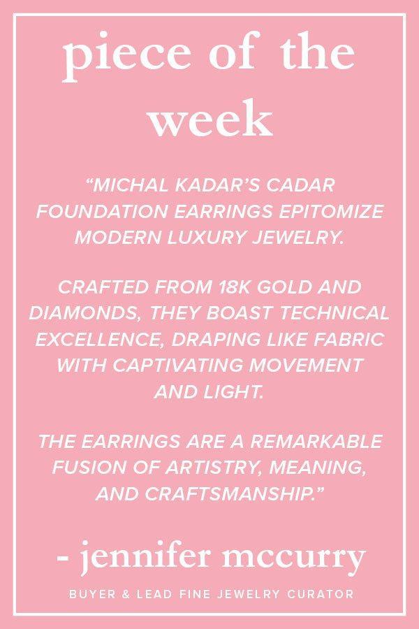 CADAR-Foundation Square Earrings-YELLOW GOLD