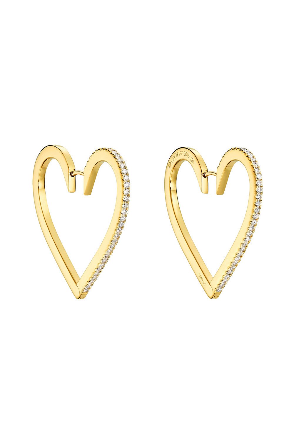 CADAR-Large Endless Hoop Earrings-YELLOW GOLD