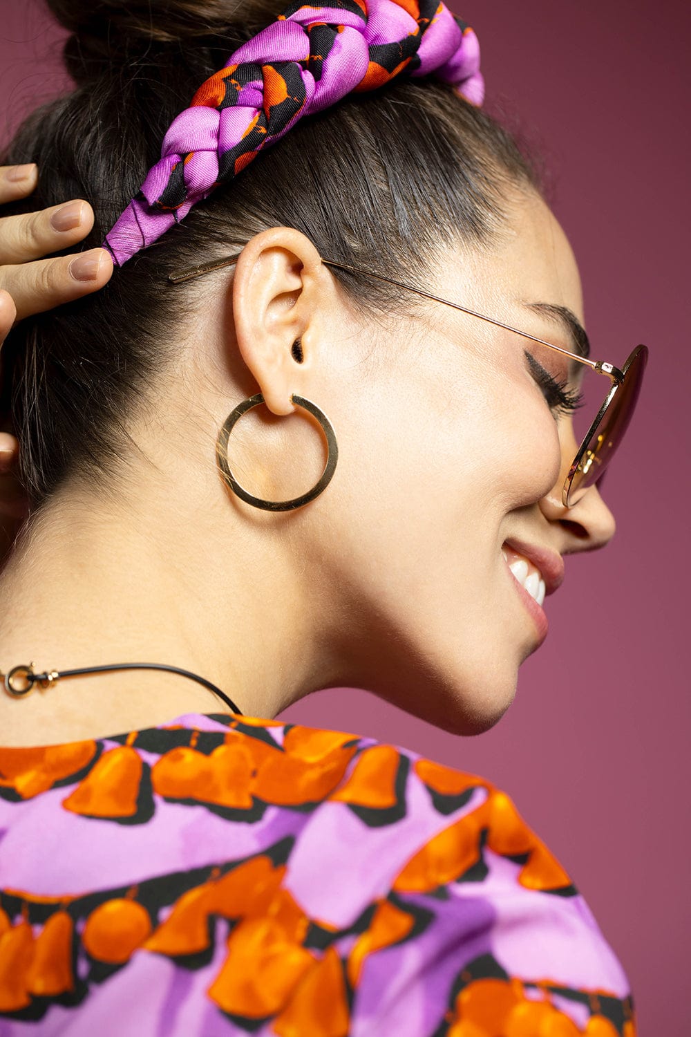 CADAR-Large Plain Hoops-YELLOW GOLD