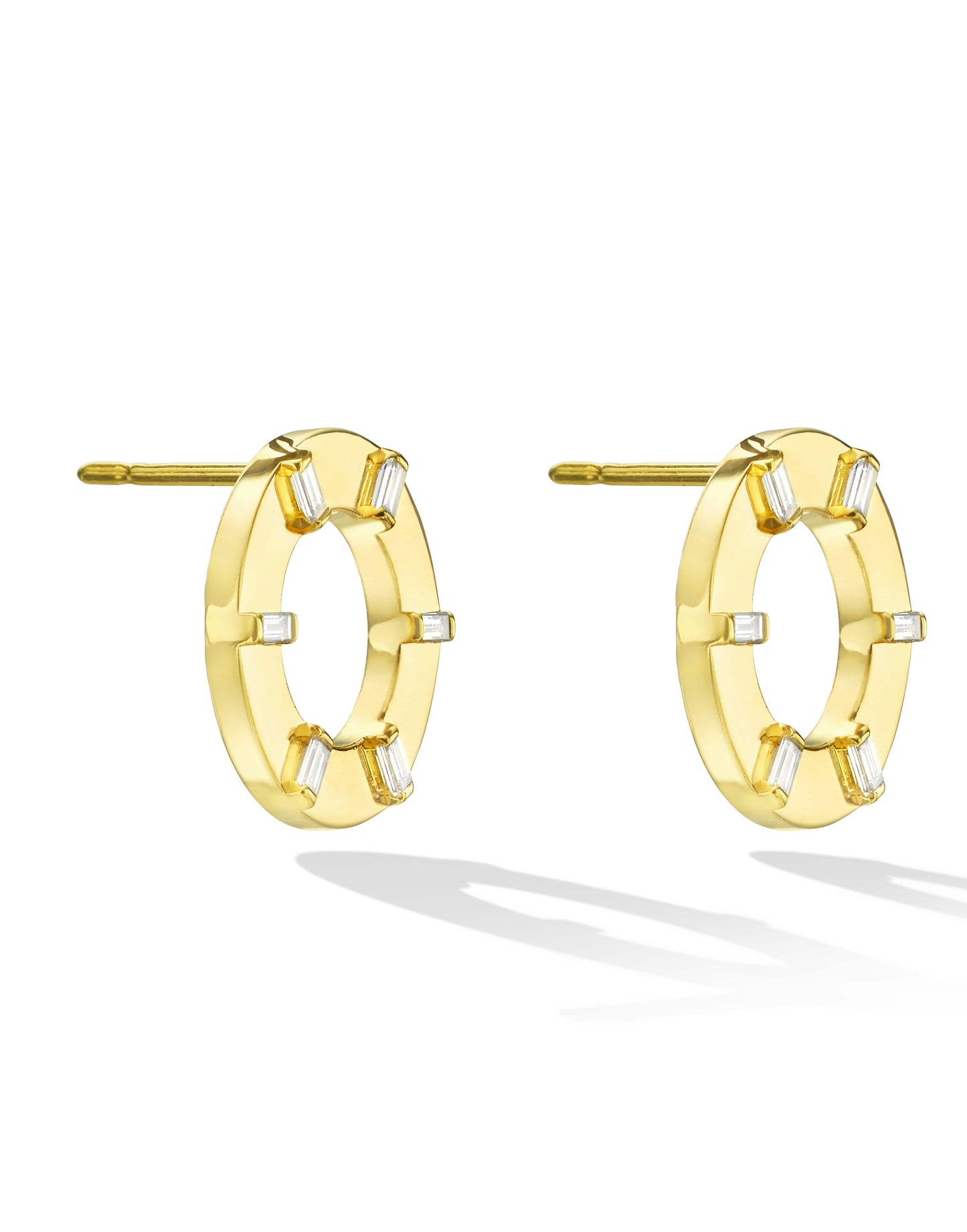 CADAR-Prime Unity Diamond Earrings-YELLOW GOLD
