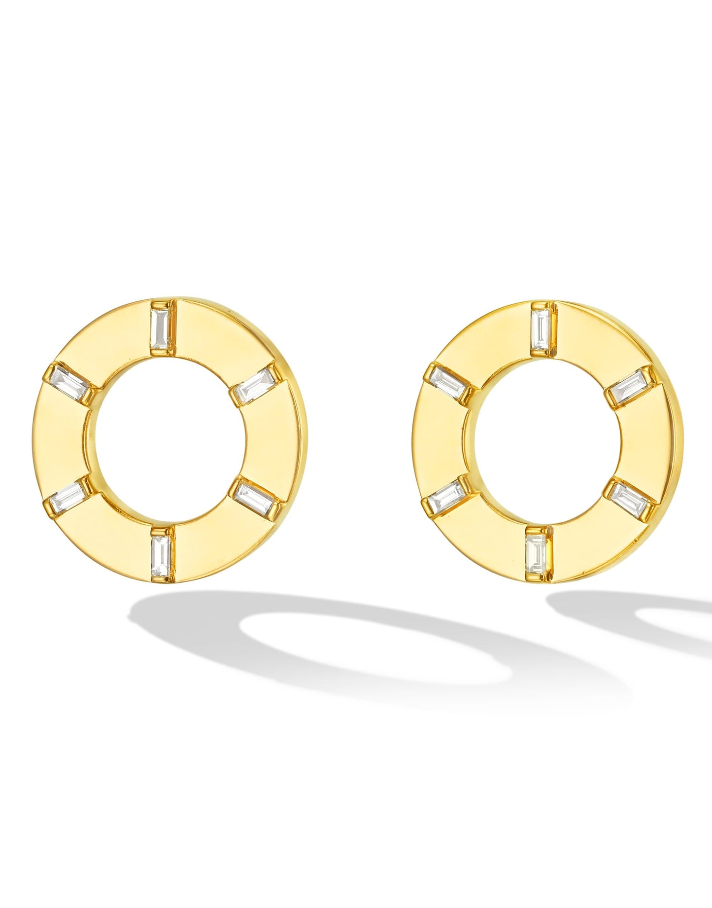 CADAR-Prime Unity Diamond Earrings-YELLOW GOLD