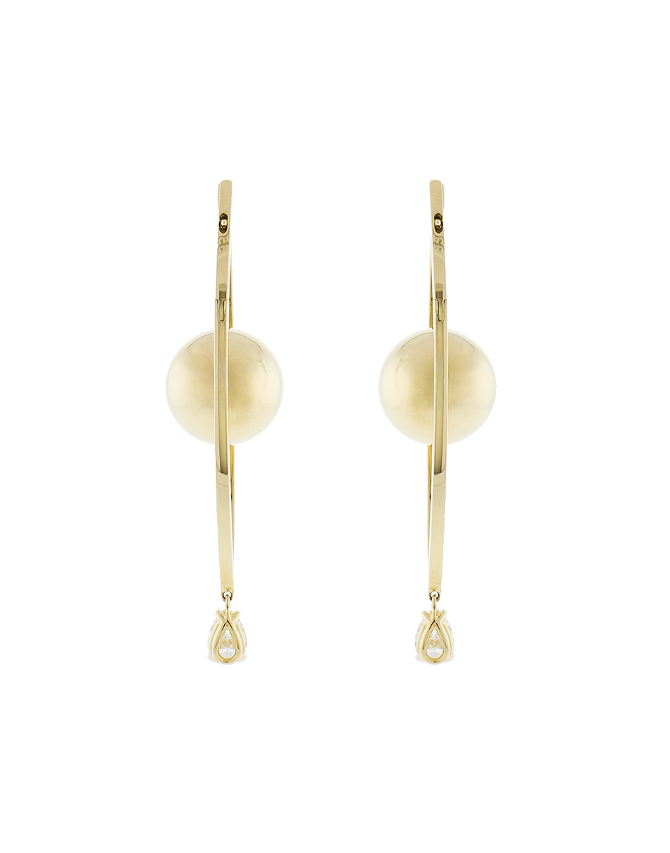 CADAR-Reflection Large Drop Earrings-YELLOW GOLD
