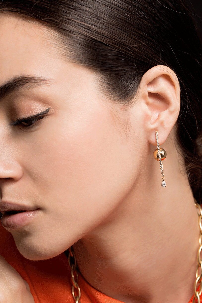CADAR-Reflections Hoop Earrings-YELLOW GOLD