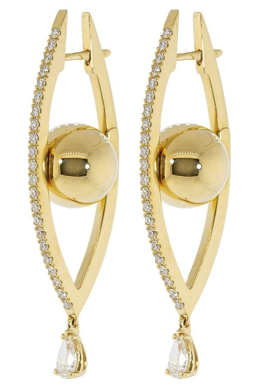 CADAR-Reflections Hoop Earrings-YELLOW GOLD