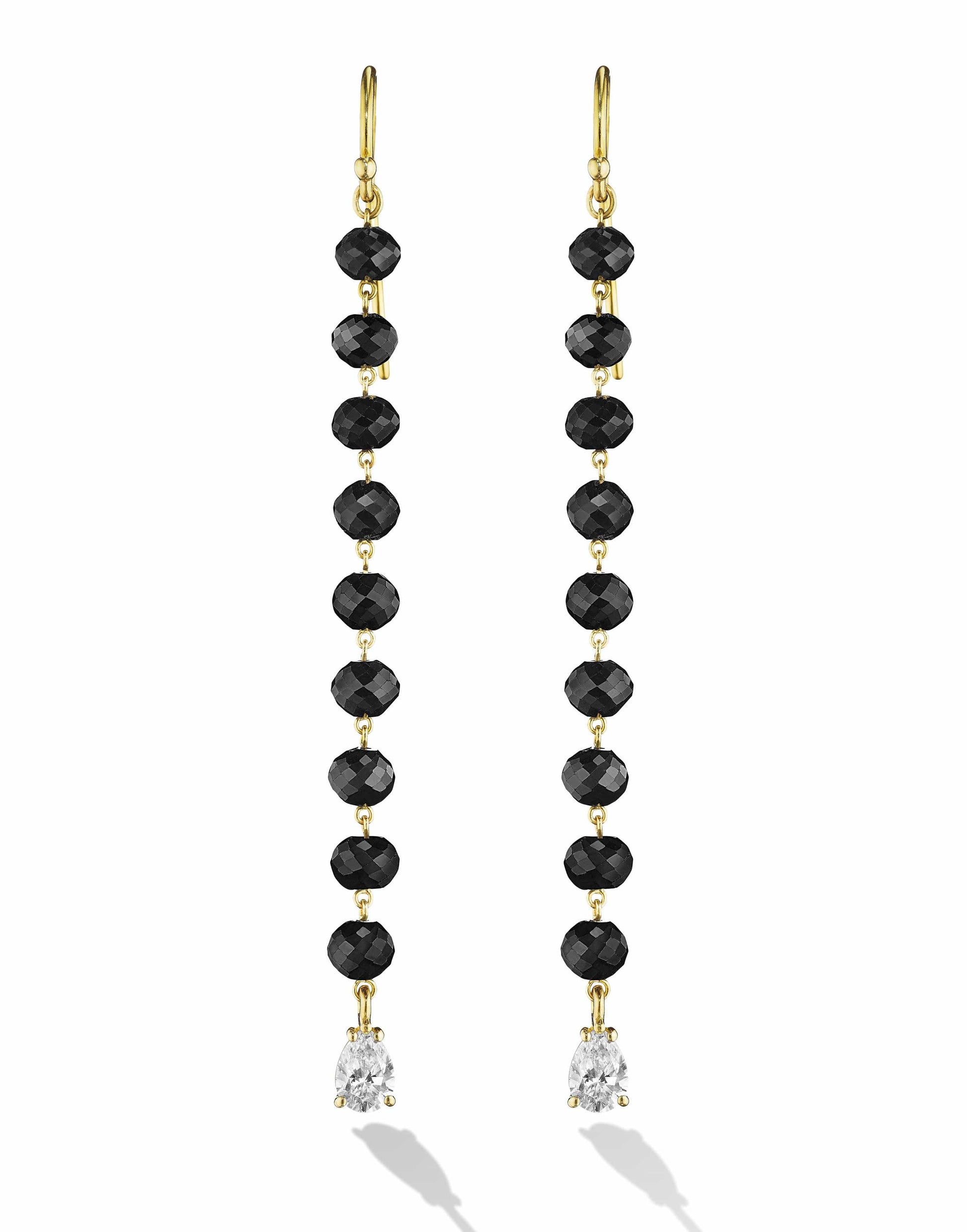 CADAR-Reflections Single Drop Earrings-YELLOW GOLD