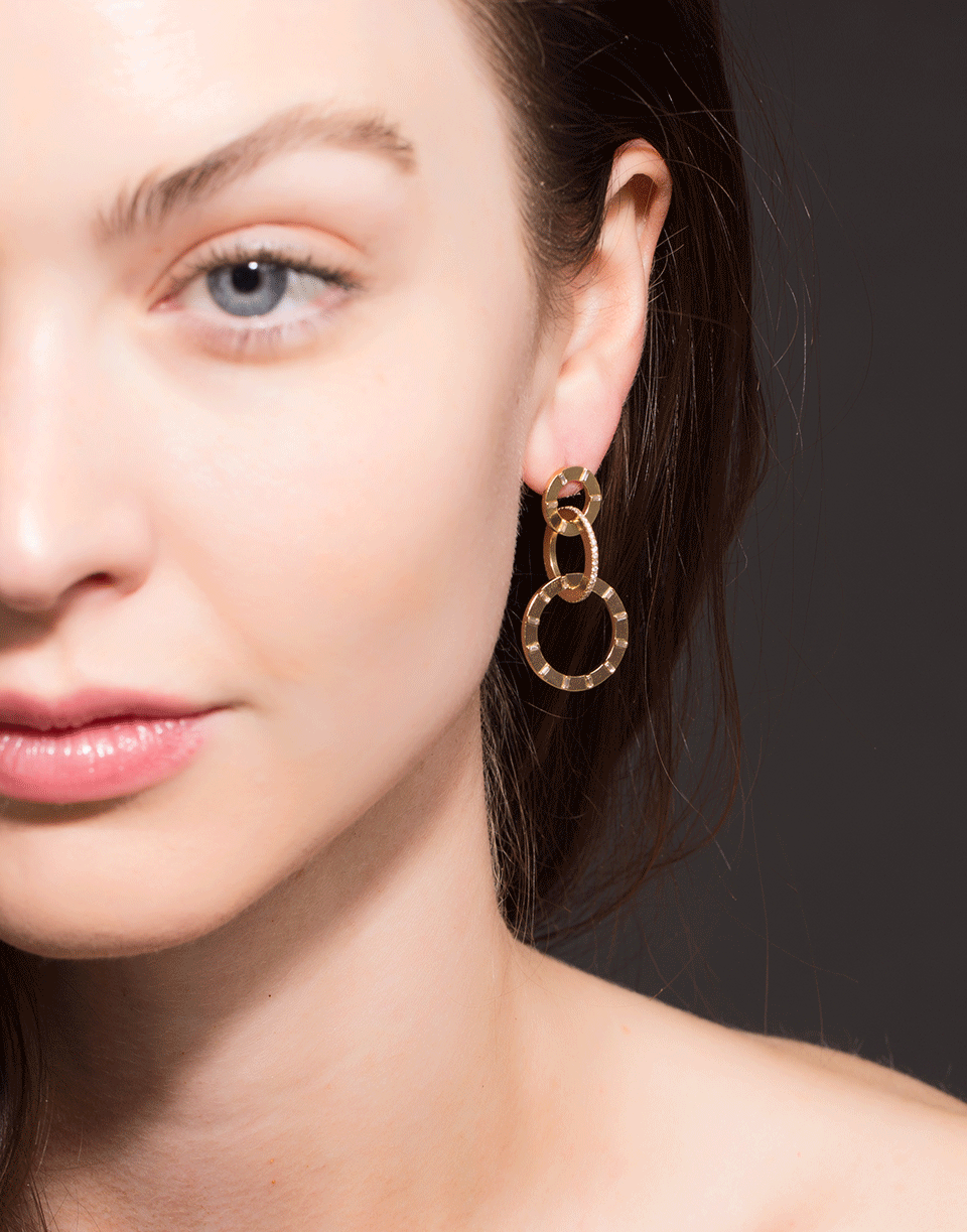 CADAR-Small Diamond Unity Earrings-YELLOW GOLD