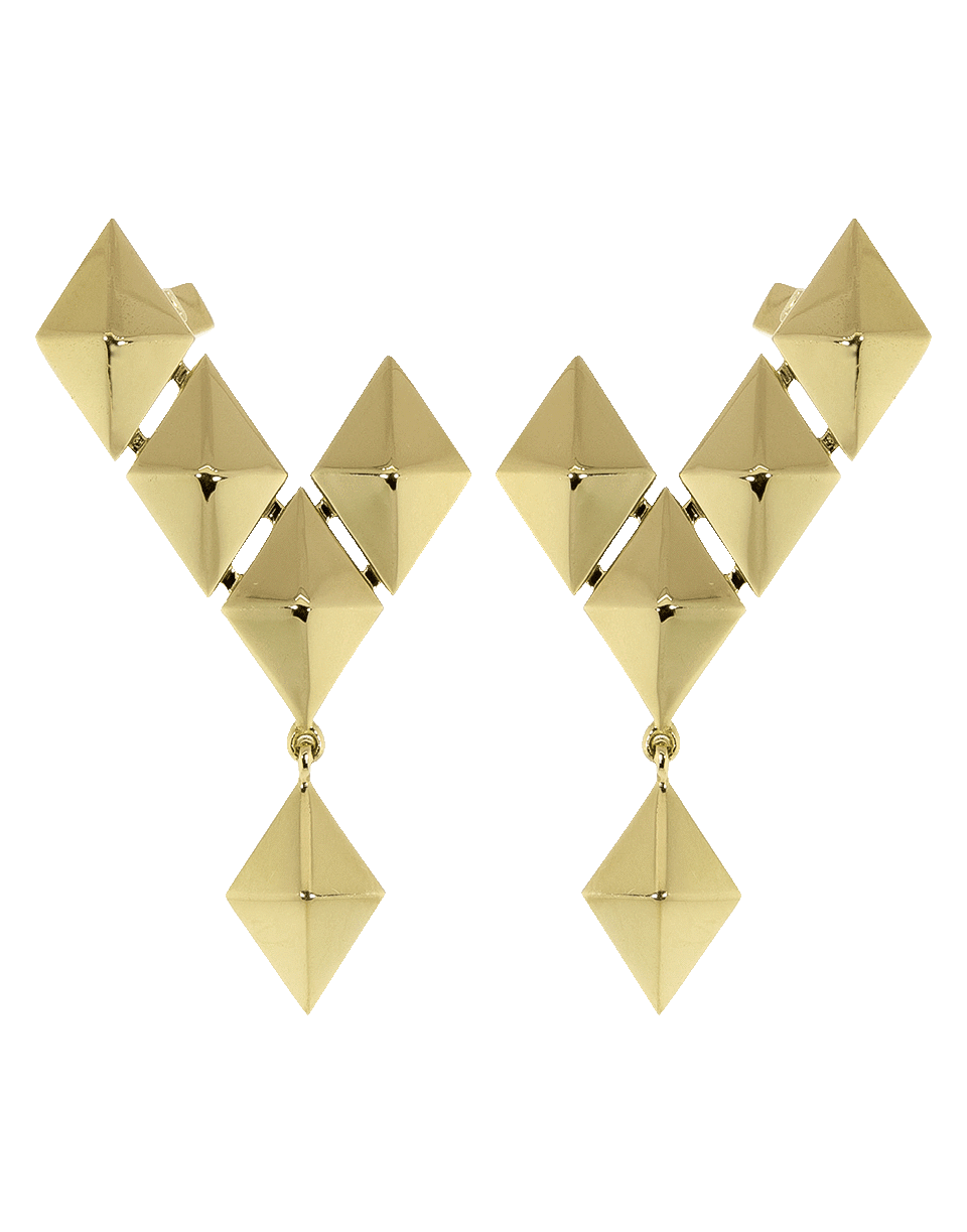 CADAR-Small Python Earring Climbers-YELLOW GOLD