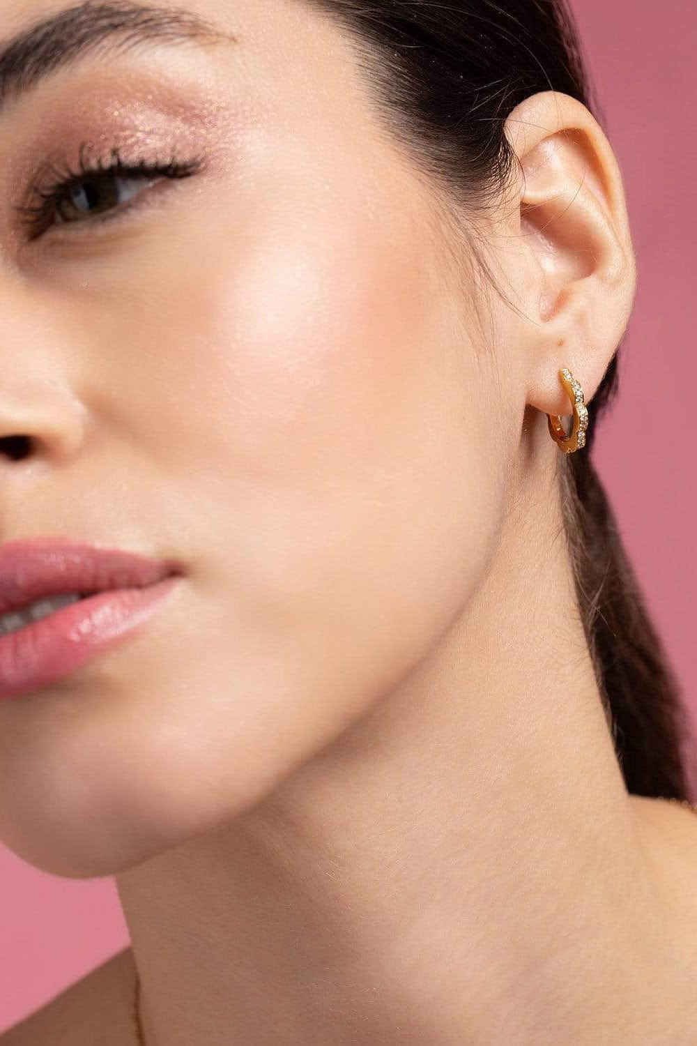 CADAR-Small Triplet Earrings-YELLOW GOLD