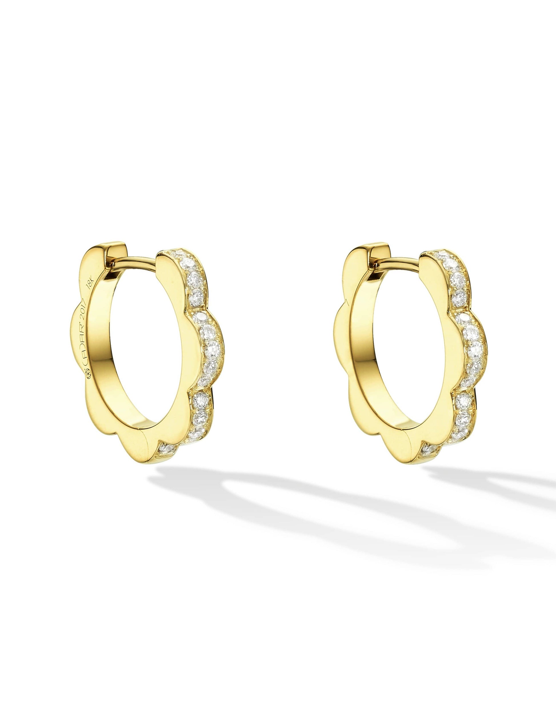 CADAR-Small Triplet Earrings-YELLOW GOLD