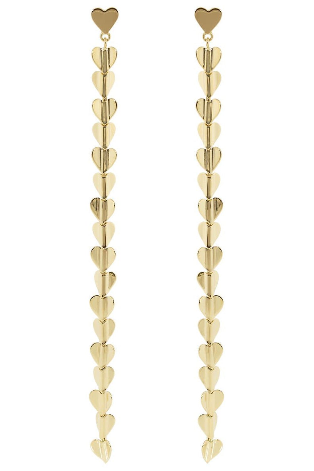 CADAR-Small Wings of Love Drop Earrings-YELLOW GOLD