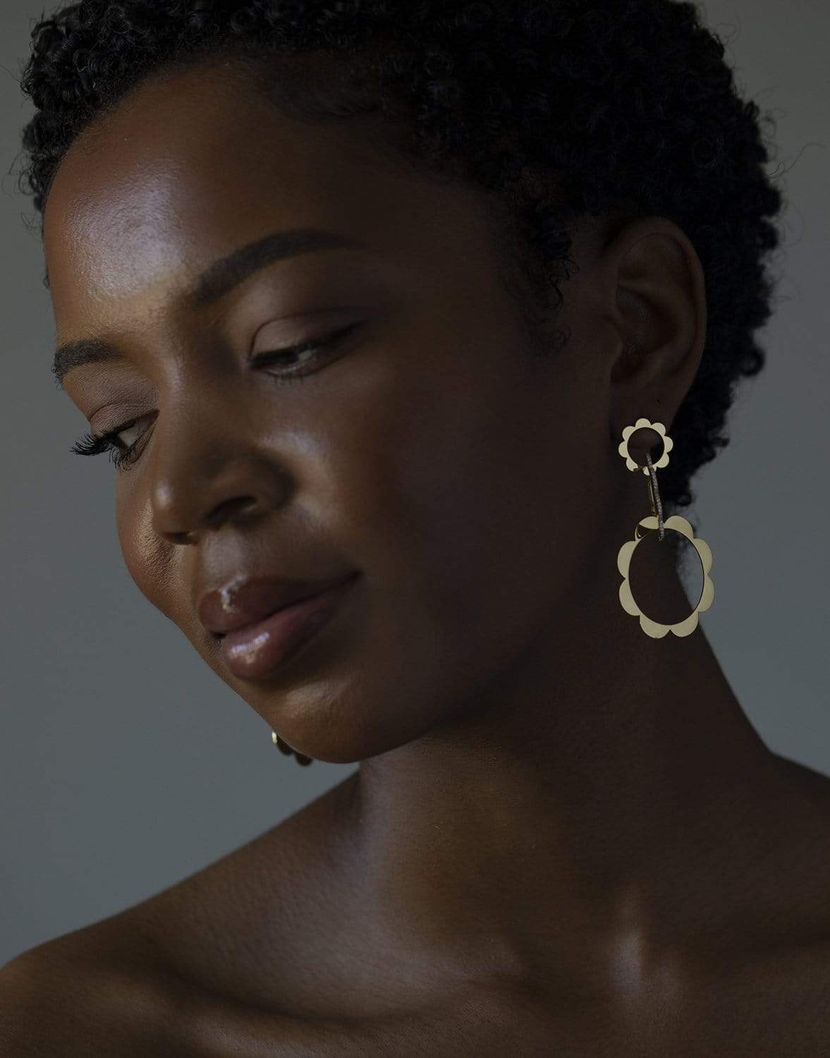 CADAR-Trio Unity Diamond Drop Earrings-YELLOW GOLD