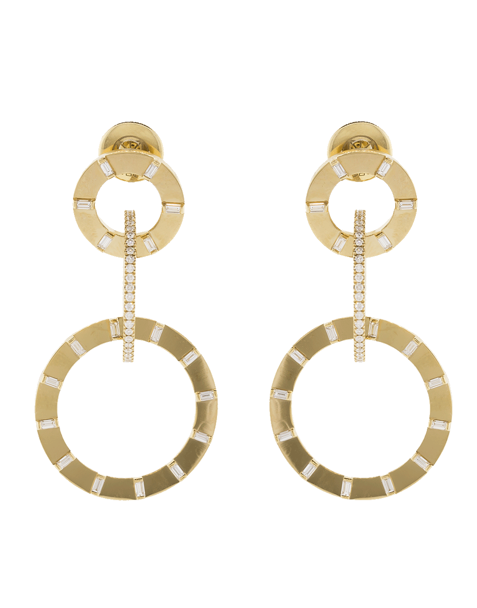 CADAR-Unity Diamond Earrings-YELLOW GOLD