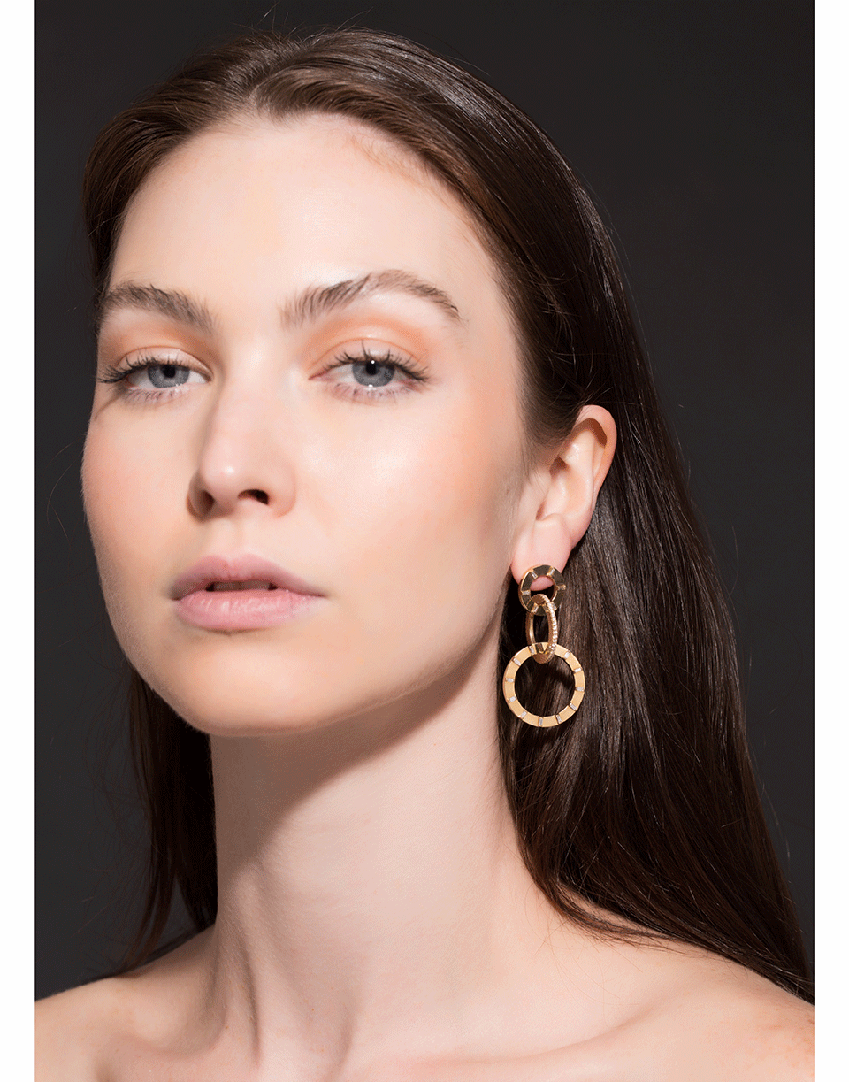 CADAR-Unity Diamond Earrings-YELLOW GOLD