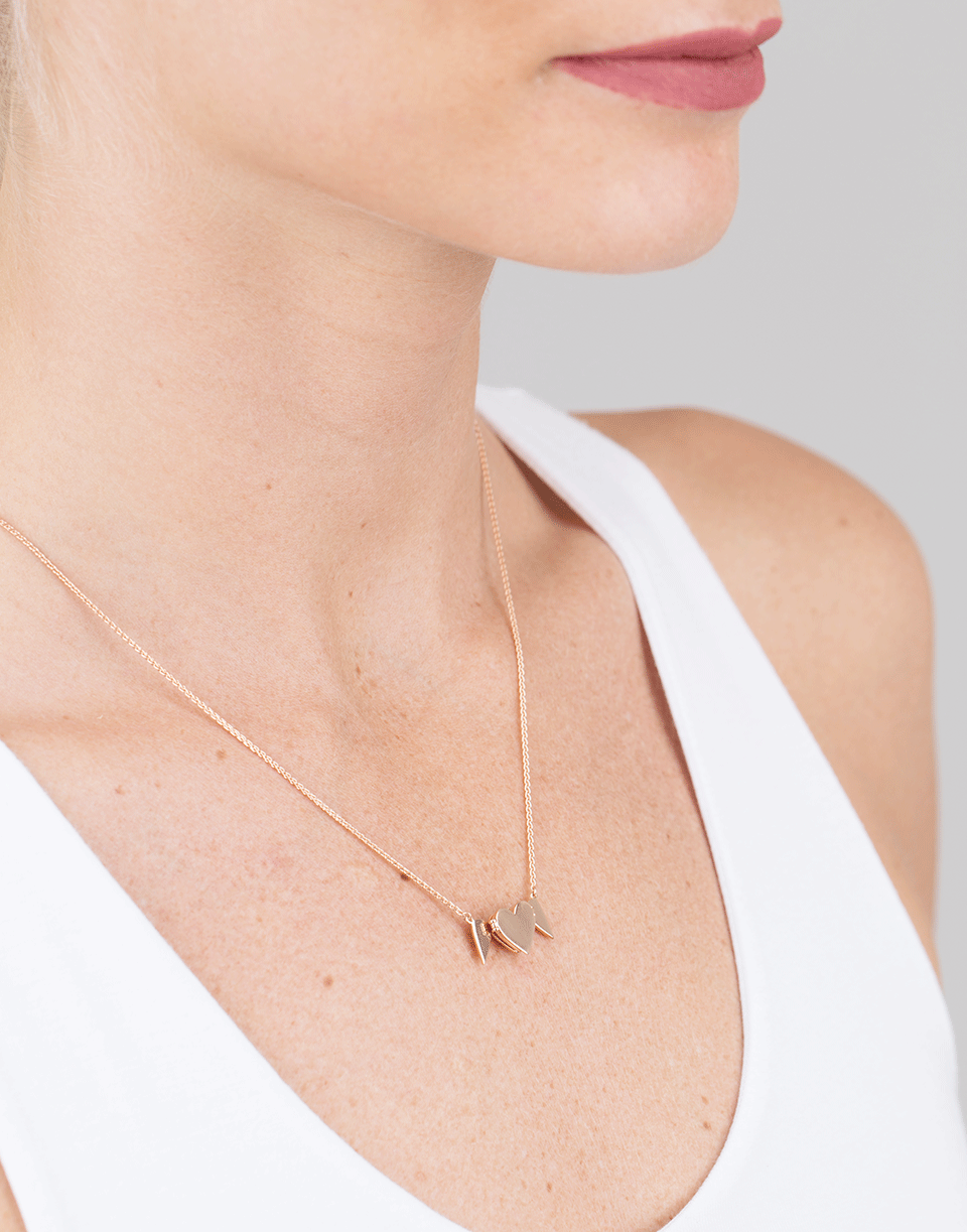 CADAR-Endless 3 Heart Necklace-ROSE GOLD