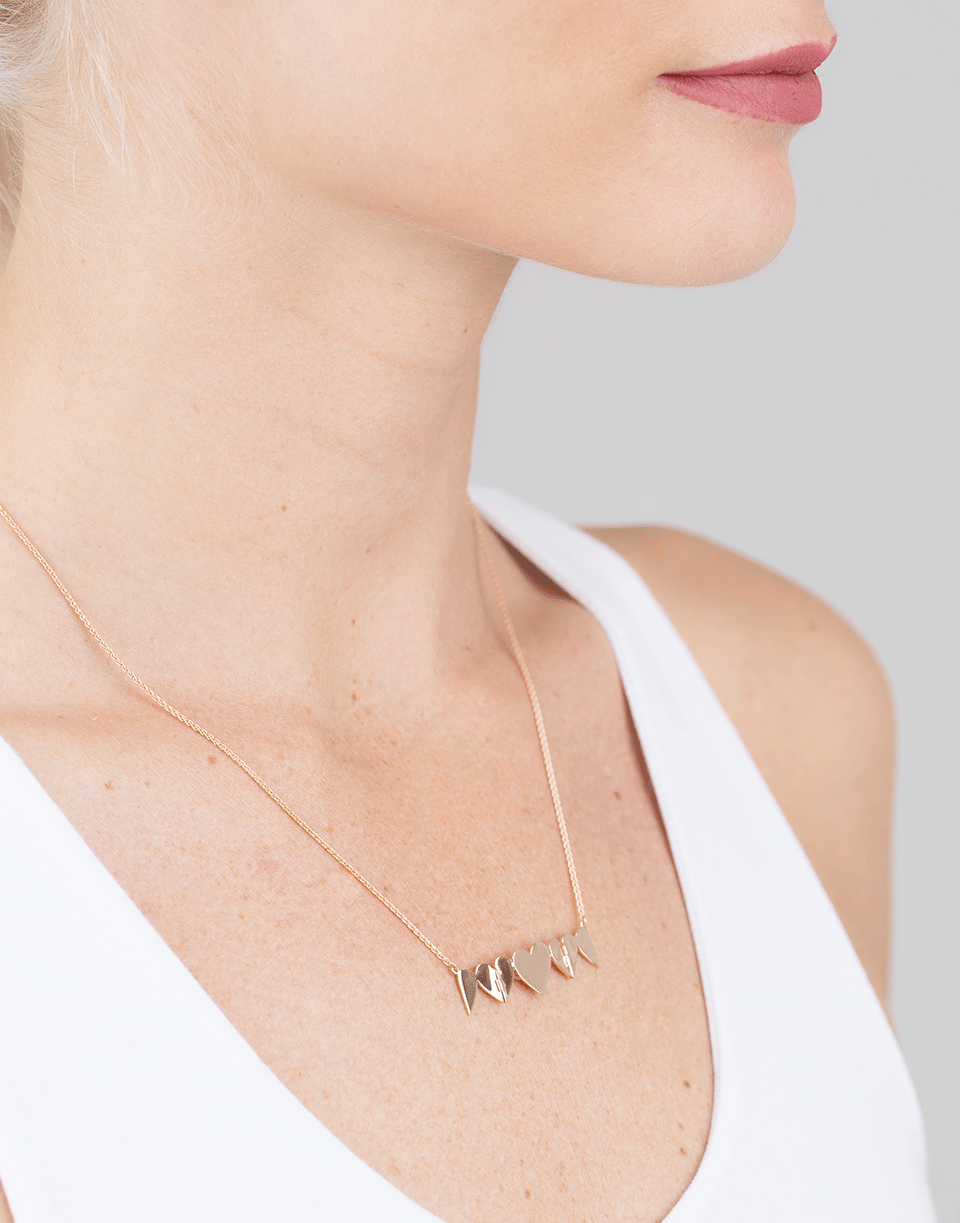 CADAR-Endless 3 Heart Necklace-ROSE GOLD