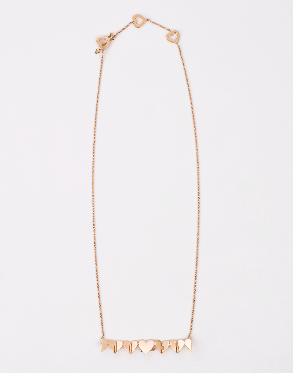 CADAR-Endless 5 Fold Heart Necklace-ROSE GOLD