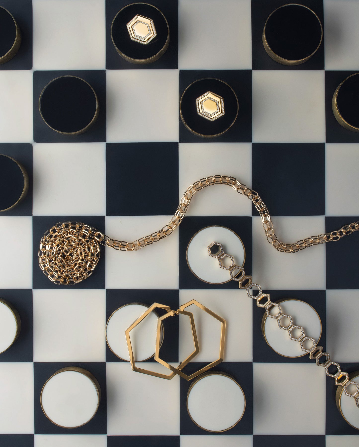 CADAR-B HOME Short Link Necklace-YELLOW GOLD