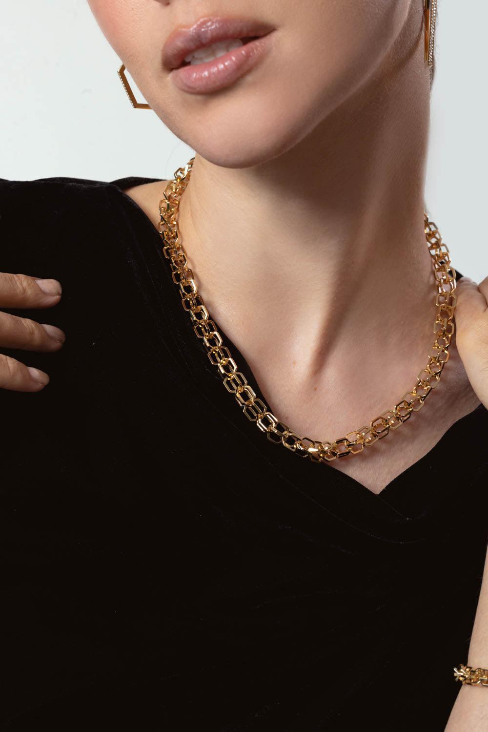 CADAR-B HOME Short Link Necklace-YELLOW GOLD