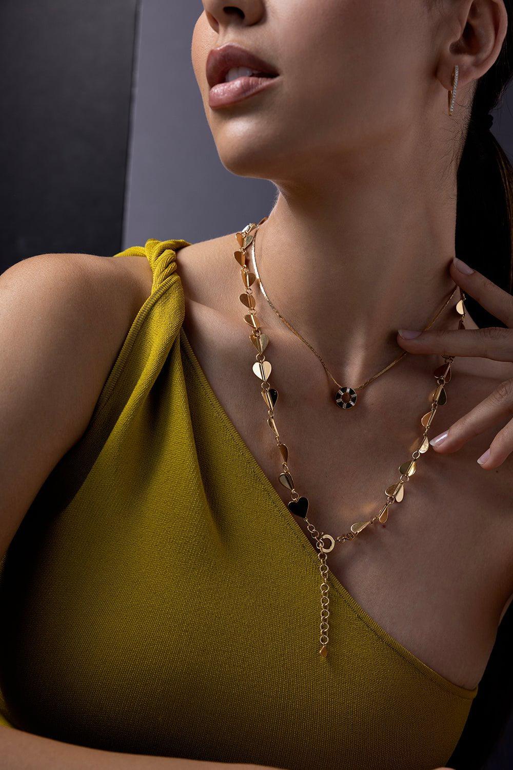 CADAR-Medium Wings of Love Necklace-YELLOW GOLD